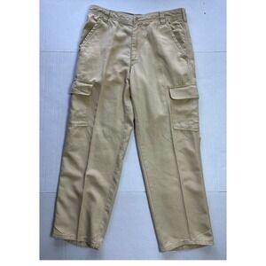 Tommy Bahama Relax Mens Tan Cargo Pants Size 35 Cotton Blend Relaxed Fit
